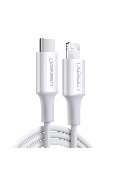 Ugreen Kabel przewód do iPhone MFi USB-C - Lightning 20W 3A 0.5m biały