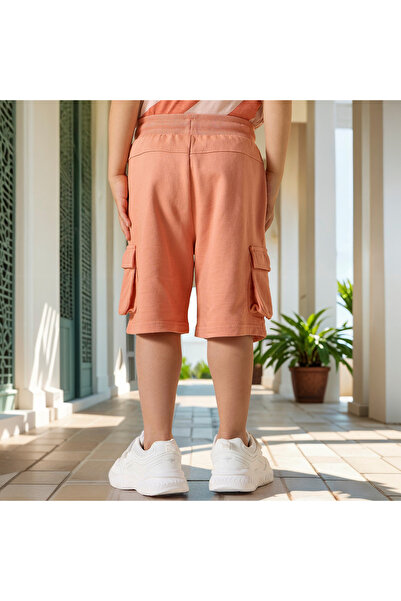 Juniors Solid Shorts with Drawstring Closure and Pockets