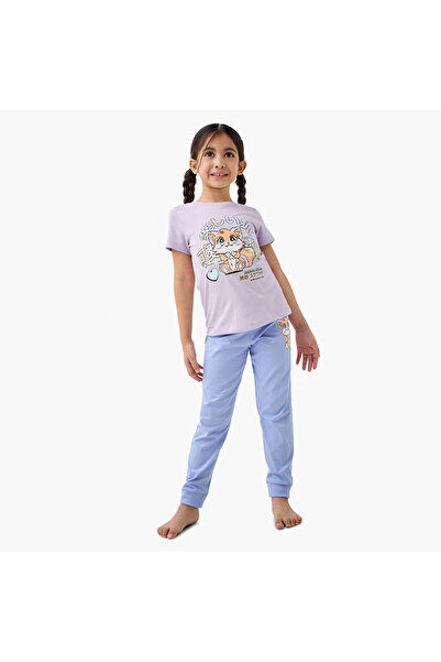 Juniors طقم تي شيرت وبيجامة مطبوع