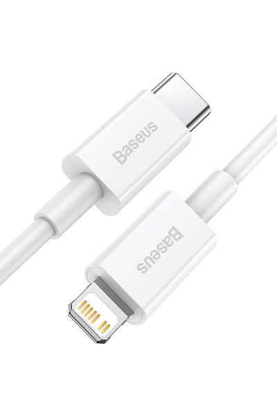 Baseus Kabel przewód do iPhone USB Typ C - Lightning Power Delivery 20W 1m biały