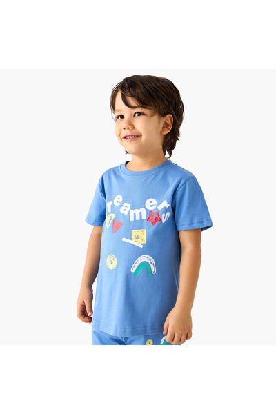 Juniors Graphic Print T-shirt and Pyjama Set