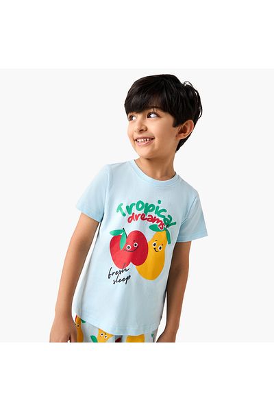 Juniors Fruit Print T-shirt and Shorts Set