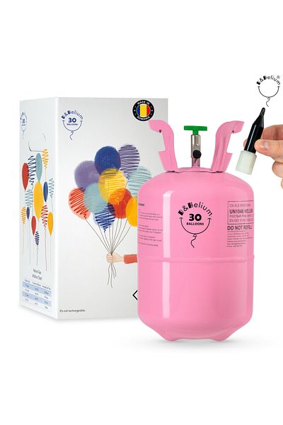 B&B'shop Butelie cu heliu de unica folosinta pentru 30 baloane B&Helium