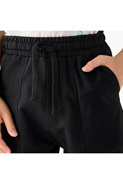 Juniors Applique Detail Shorts with Drawstring Closure and Pockets