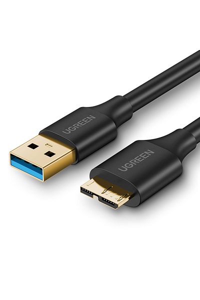 Ugreen Kabel przewód do dysku USB-A 3.0 - Micro USB-B SuperSpeed 5Gb/s 1m czarny