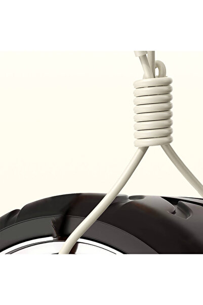 DUDAO 3w1 Kabel przewód wzmacniany SR USB-A - USB-C / Lightning / microUSB 66W 1.2m beżowy