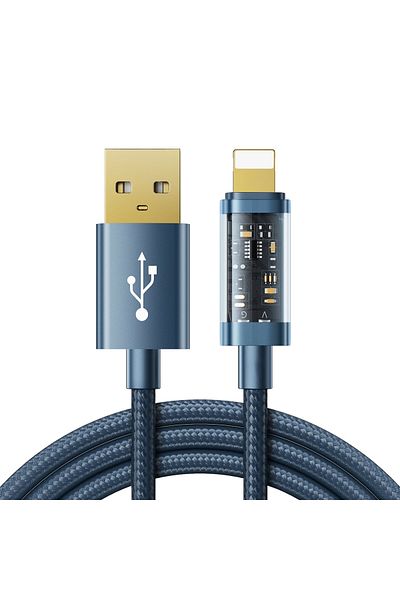 Joyroom Cablu iPhone USB - Lightning pentru încărcare și transfer de date 2.4A 20W 1.2m Albastru