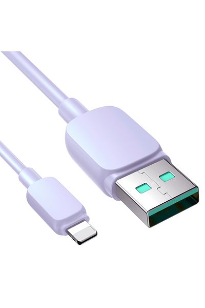 Joyroom Cablu pentru iPhone USB-A - Lightning 2.4A 1.2m violet