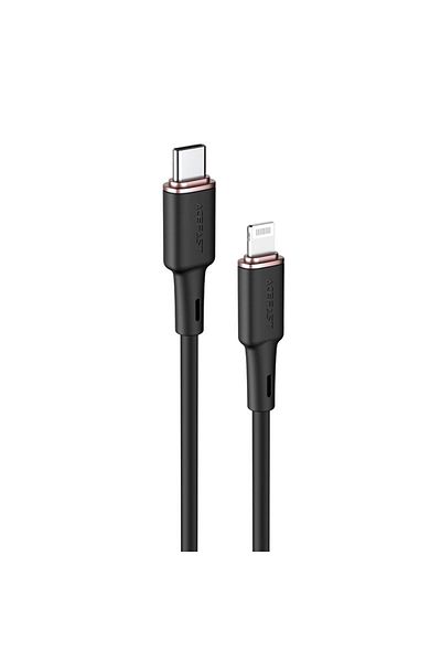 Acefast Kabel przewód do iPhone MFI USB-C - Lightning 30W 3A 1.2m czarny
