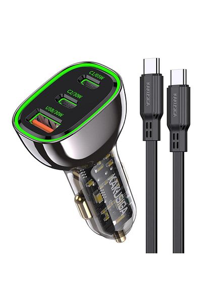 REDz Accessories Set încărcător auto KSC-1057 cu cablu Type-C, încărcare rapidă 125W, negru