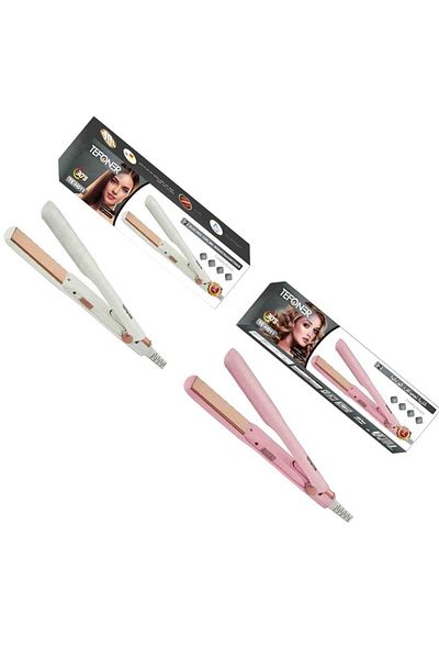 TEFONER Professional Hair Curler and Straightener - High-quality ceramic for smooth, shiny hair