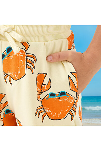 Juniors Animal Print Shorts with Drawstring Closure and Pockets