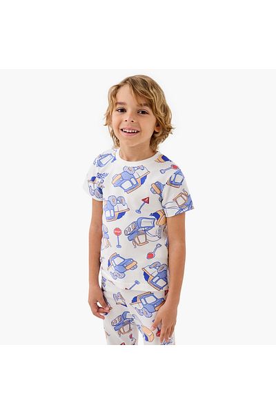 Juniors Printed T-shirt and Pyjamas - Set of 3