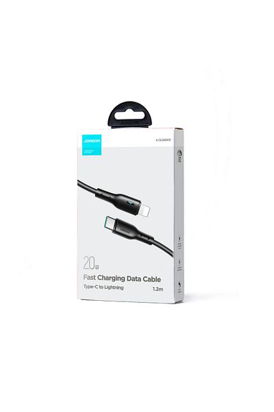 Joyroom Cablu iPhone cu indicator LED USB-C - Lightning 20W 1.2m Negru