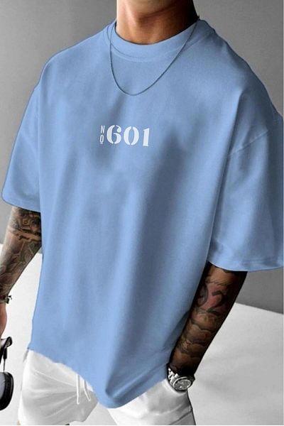 CAST COLLECTİON Tricou oversize cu imprimeu No601 pentru bărbați