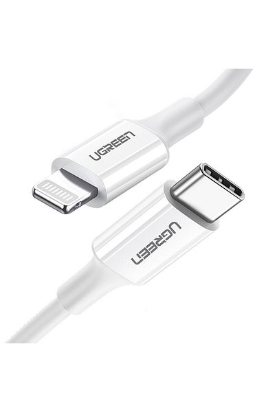 Ugreen Kabel przewód do iPhone MFi USB-C - Lightning 20W 3A 0.5m biały