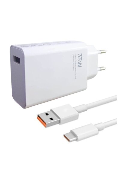 Genel Markalar Oppo A74 Uyumlu 33w Turbo Type C Şarj Aleti Seti Kafa Kablo