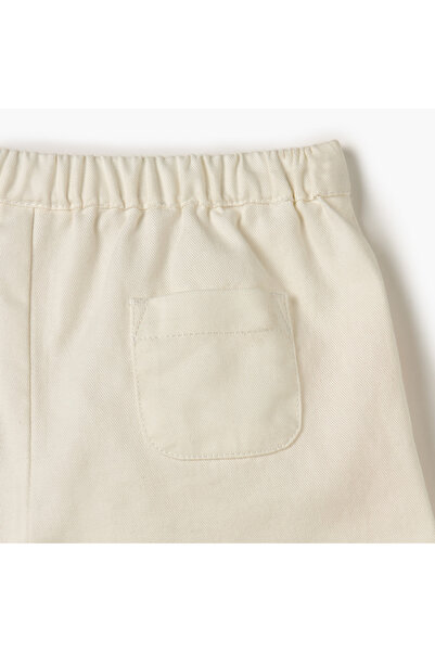 Juniors Floral Embroidered Denim Shorts with Elasticated Waistband