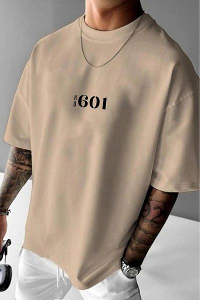 CAST COLLECTİON Ανδρικό μπλουζάκι με στάμπα No601 Oversize Wide Fit
