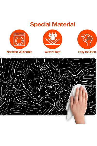 Lumely Fabric Mouse Pad,Non-Slip Bottom Durable Stitched Edges Washable Foldable and Portable,30x80cm
