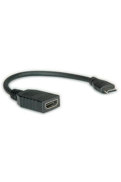 Inna marka Cablu HDMI de mare viteză cu cablu Ethernet, HDMI tip A F - HDMI tip C M, 0,15 m, 11.04.5586