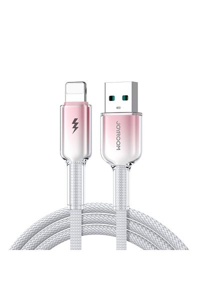 Joyroom Kabel przewód Crystal-Clear Series 3A USB-A - iPhone Lightning 1.2m - biały