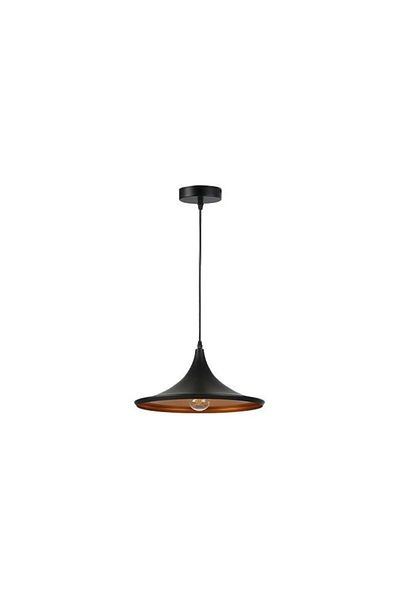 MasterLED Mezo pendant lamp, 1xE27, black+gold, IP20,