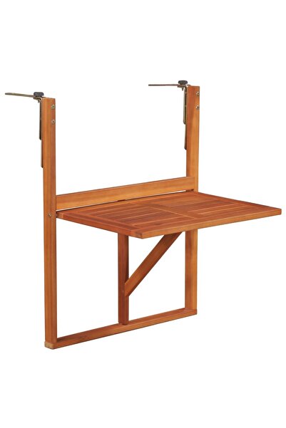 vidaxl Masă de balcon suspendată, 64,5x44x80 cm, lemn masiv de acacia
