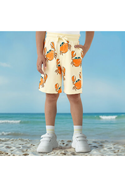 Juniors Animal Print Shorts with Drawstring Closure and Pockets