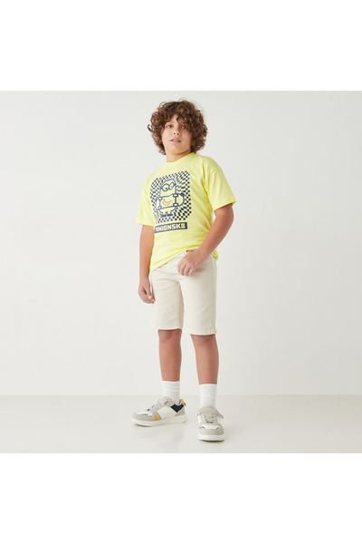 Juniors Boys' Denim Shorts with Button Closure