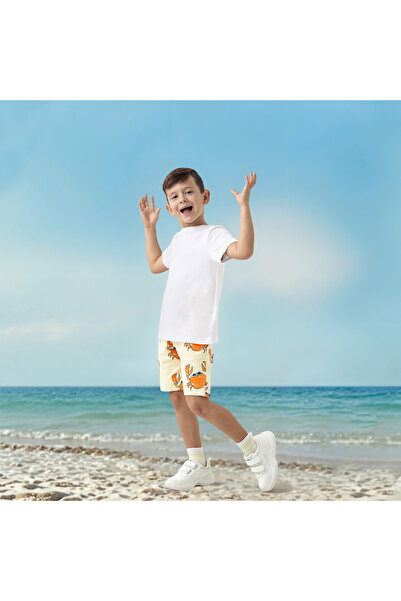 Juniors Animal Print Shorts with Drawstring Closure and Pockets