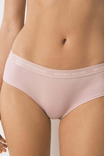 Women'secret Pink cotton Brazilian wide panty