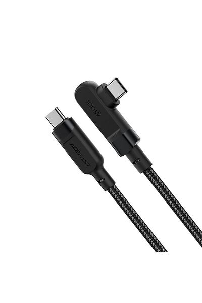 Acefast Kabel przewód kątowy w oplocie USB-C 100W 20V 5A 2m czarny