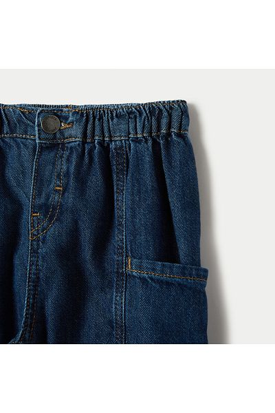 Juniors Boy's Regular Fit Jeans with Button Closure and Pockets