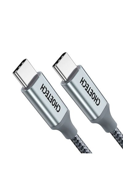 CHOETECH Kabel przewód USB Typ C - USB Typ C 5A 100W PowerDelivery 480Mbps 1.8 m szary