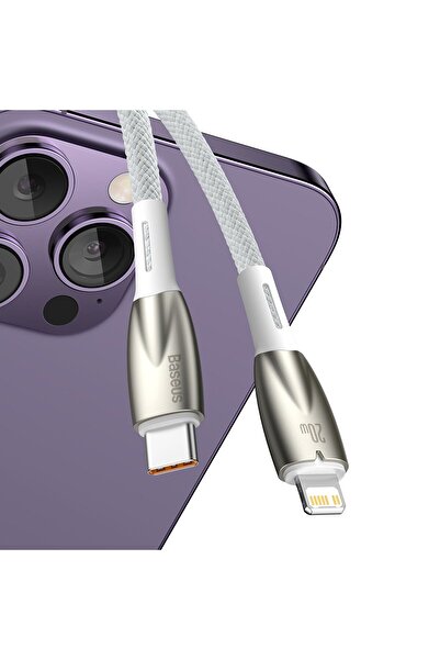 Baseus Cablu de încărcare rapidă iPhone USB-C - Lightning 480Mb/s PD 20W 1m Alb