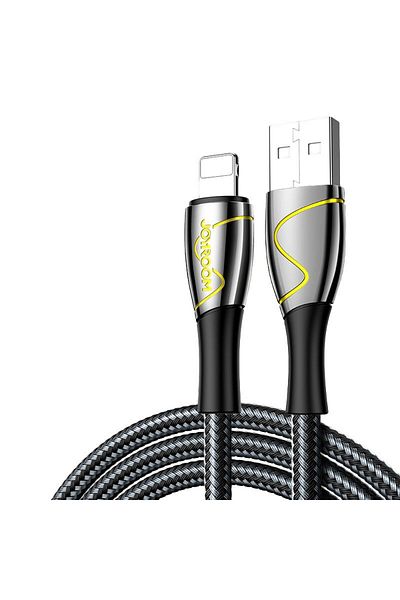 Joyroom Cablu iPhone USB - Lightning 2.4A 2m negru seria Mermaid