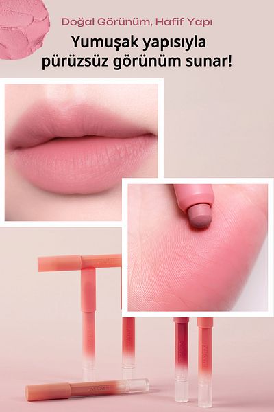 PERIPERA Lightweight Pen Lipstick Slip on My Lip with One Touch Smooth Application (M02 Come True)