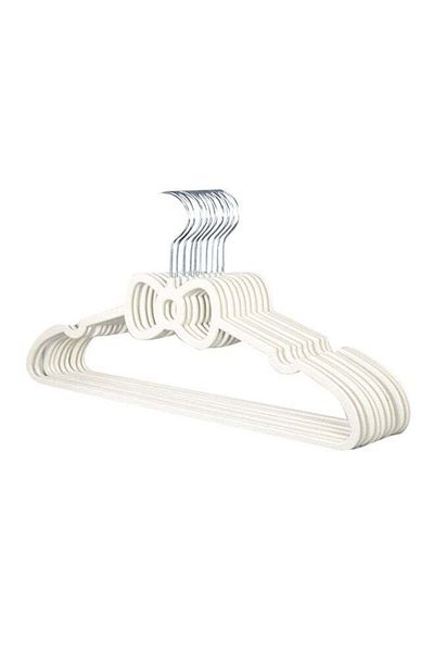 fun zone 20-Piece Non-Slip Plastic Hanger White