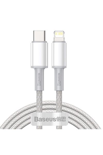 Baseus Kabel przewód do iPhone USB-C - Lightning szybkie ładowanie 20W 2m - biały