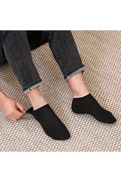 Meguca Socks 30 Pairs Unisex Cotton Daily Sweatproof Sports Booties Socks Set Black-White-Grey