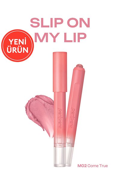 PERIPERA Lightweight Pen Lipstick Slip on My Lip with One Touch Smooth Application (M02 Come True)