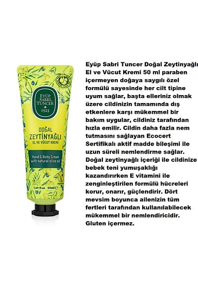 Eyüp Sabri Tuncer Eyüp Sabri̇ Tuncer Natural Olive Oil Shower Gel, Lotion and Cream