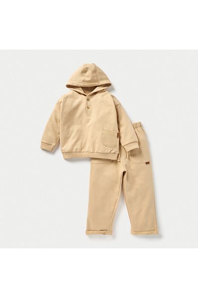 giggles Solid Long Sleeve Hoodie and Pants Set