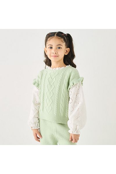Juniors Textured Sweater and Joggers Set