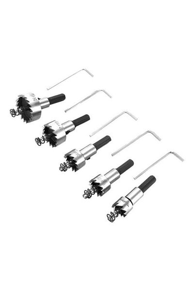fun zone Angel city 5-Piece Hss Drill Bit Set Black