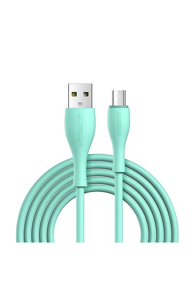 Joyroom Cablu USB-A - microUSB 3A cu indicator de încărcare, 2m verde