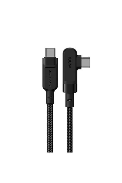 Acefast Kabel przewód kątowy w oplocie USB-C 100W 20V 5A 2m czarny