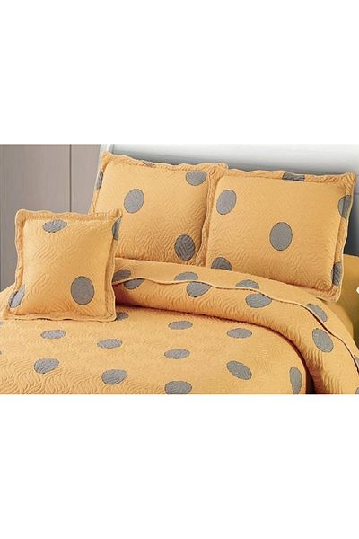 CHIRASO Set Cuvertură Bumbac Finet, Cuvertură 230x250cm, 2 Fețe Pernă 60x80cm, 2 Fețe Pernă 55x55cm