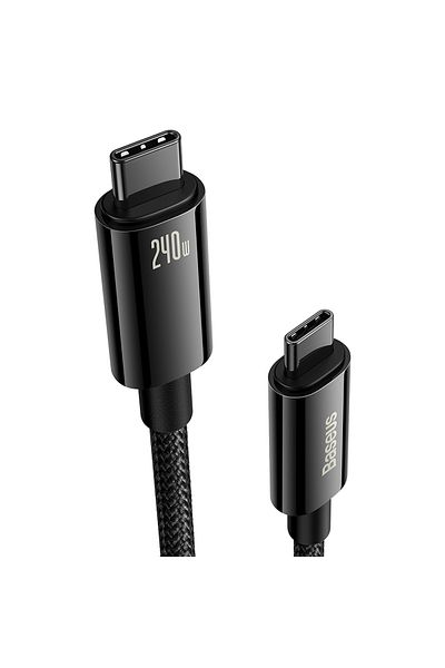 Baseus Kabel przewód Tungsten Gold USB-C 480Mb/s 240W 2m czarny